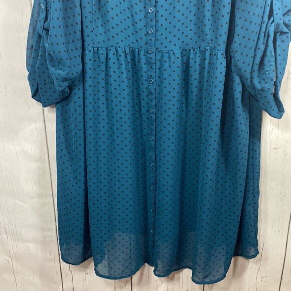 Torrid Blue Polka Dot Chiffon Fit & Flare Mini Dress Romantic
Girly Grunge - Picture 10 of 14